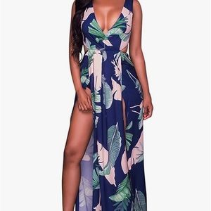 Navy maxi dress